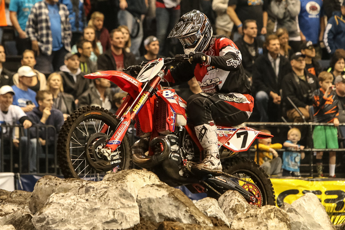 Kyle Redmond was also in his first major US race on the Factory Beta and took third Photo Drew Ruiz