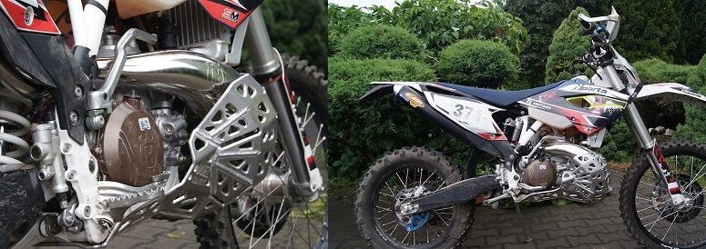 CARAPAKS KTM 200EXC 2013 TO 2016 ALLOY BASHPLATE// PIPE GUARD