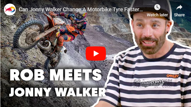 VIDEO. Can Jonny Walker Change A Motorbike Tyre Faster Than Rob Warner?