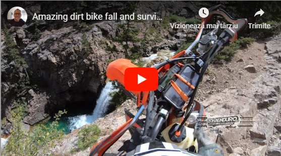 VIDEO. Amazing dirt bike fall into canyon and lucky survival...