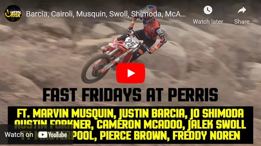 Video. Tony Cairoly Mx Training Un Usa Zonaenduro Video. Mx Training In Usa For Cairoli, Barcia, Musquin, Swoll, Shimoda, Mcadoo, Forkner, Savatgy And More - Fast Fridays At Perris