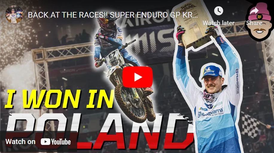 VIDEO. Billy Bolt's behind the scenes VLOG. SuperEnduro Rd. 1 - Poland