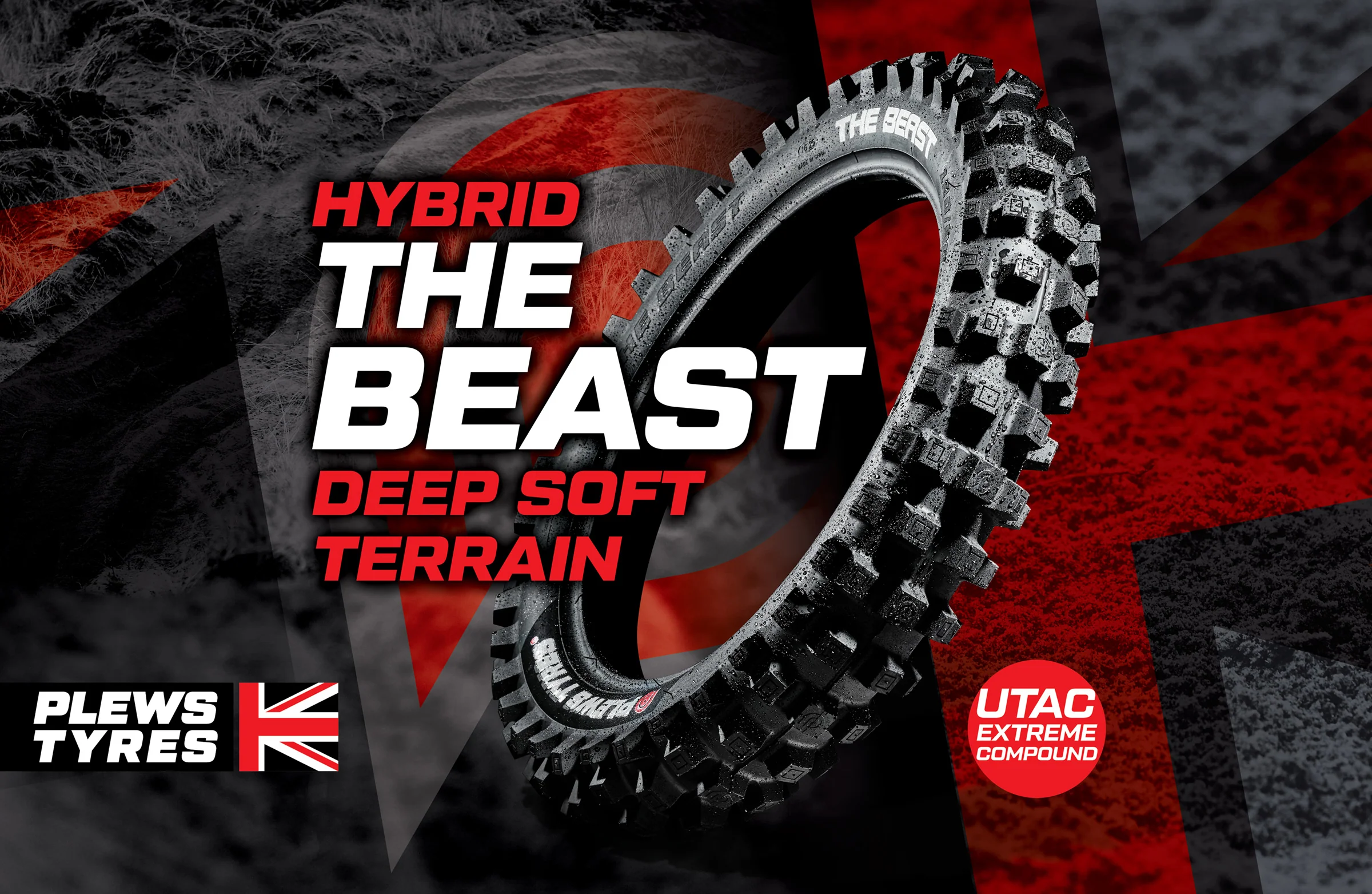 PLEWS TYRES 2025 HYBRID UTAC BEAST Plews Tyre THE BEAST Extreme Hybrid – ce aduce nou pentru riderii de Hard Enduro