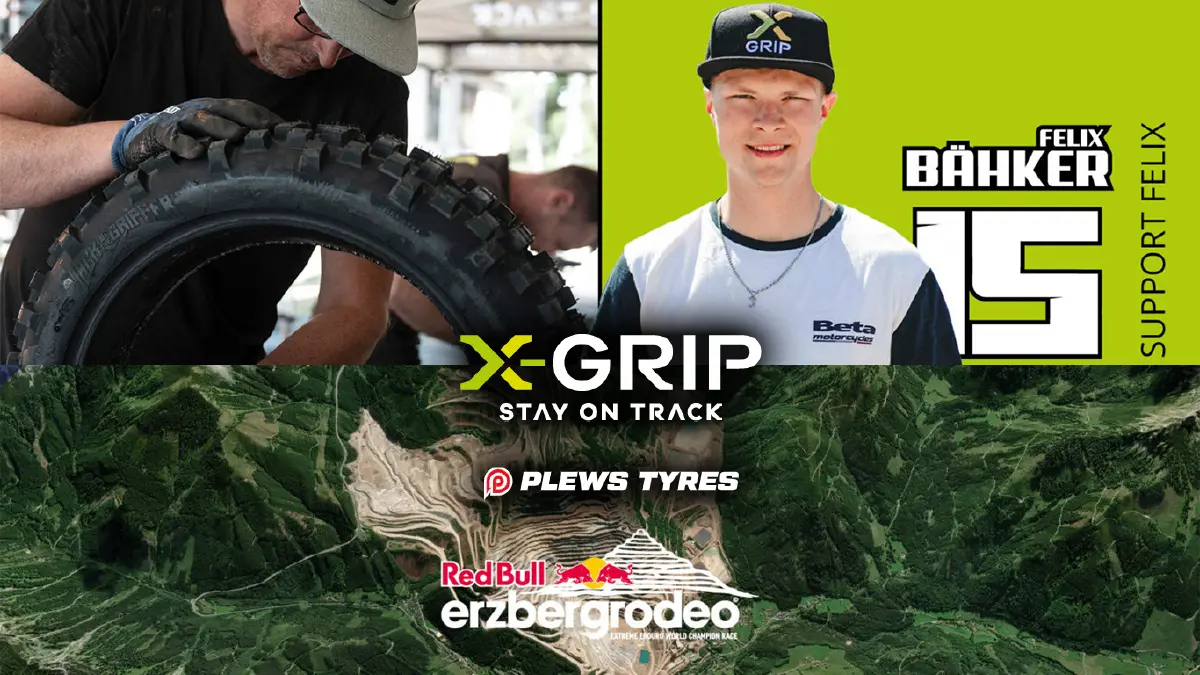 Support For Felix At Erzbergrodeo Zona Enduro X-Grip And Plews Tyres Put Rivalry Aside To Support Felix Bähker At Erzbergrodeo 2026