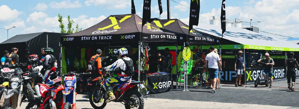 Erzbergrodeo Sales Stand 1035X3452 1 1536X561 Zona Enduro X-Grip And Plews Tyres Put Rivalry Aside To Support Felix Bähker At Erzbergrodeo 2026